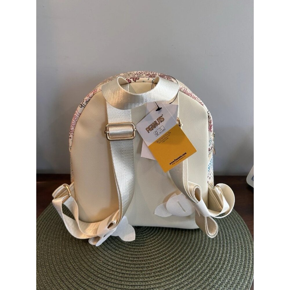 Peanuts Snoopy Cottage Floral Spring All Over Print Mini Backpack Adjustable - Picture 6 of 8